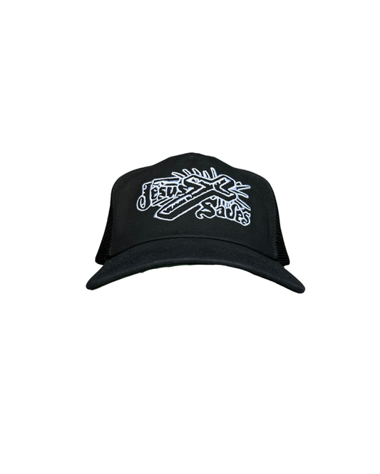 "JESUS SAVES" trucker