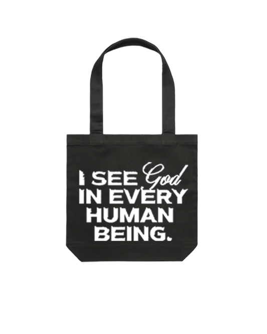 "I SEE GOD" tote